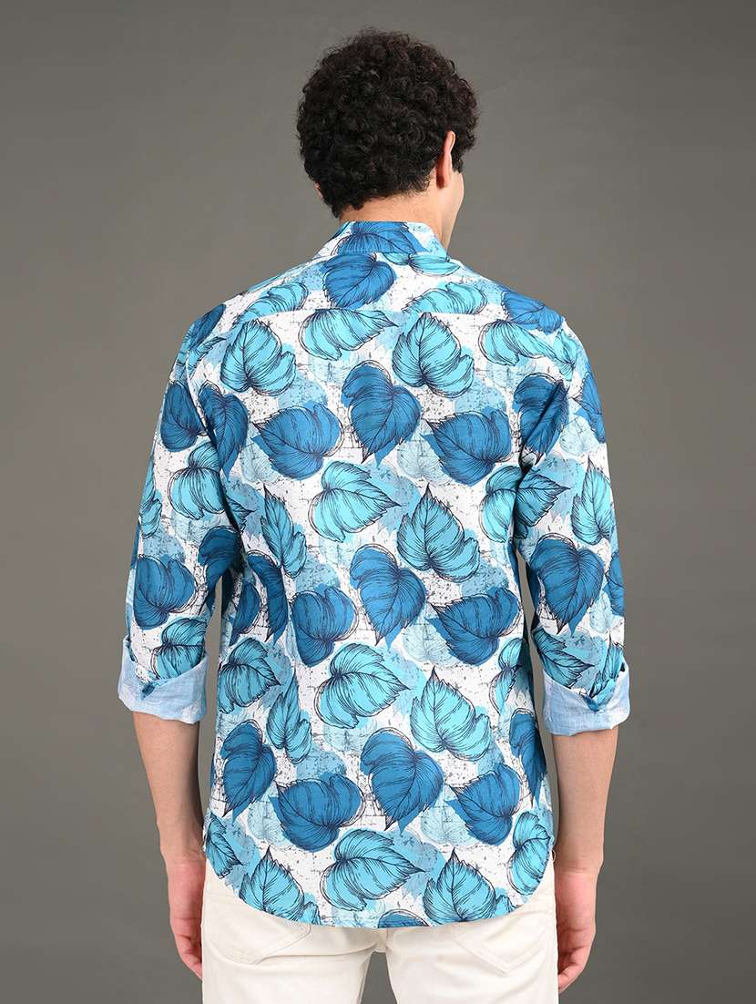 men printed long sleeve regular fit casual shirt - 21982216 -  Standard Image - 2