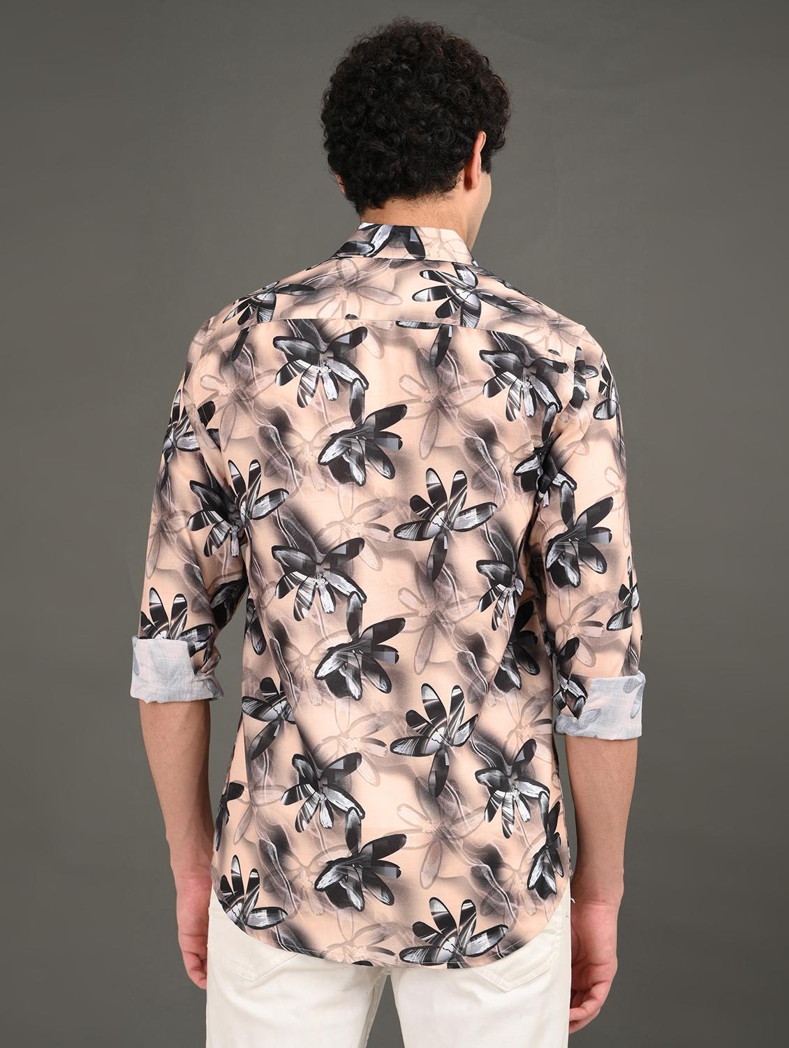 men printed long sleeve regular fit casual shirt - 21982220 - Standard Image - 2