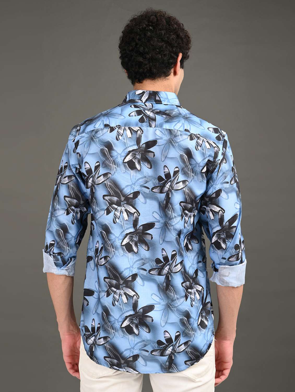 men printed long sleeve regular fit casual shirt - 21982221 -  Standard Image - 2