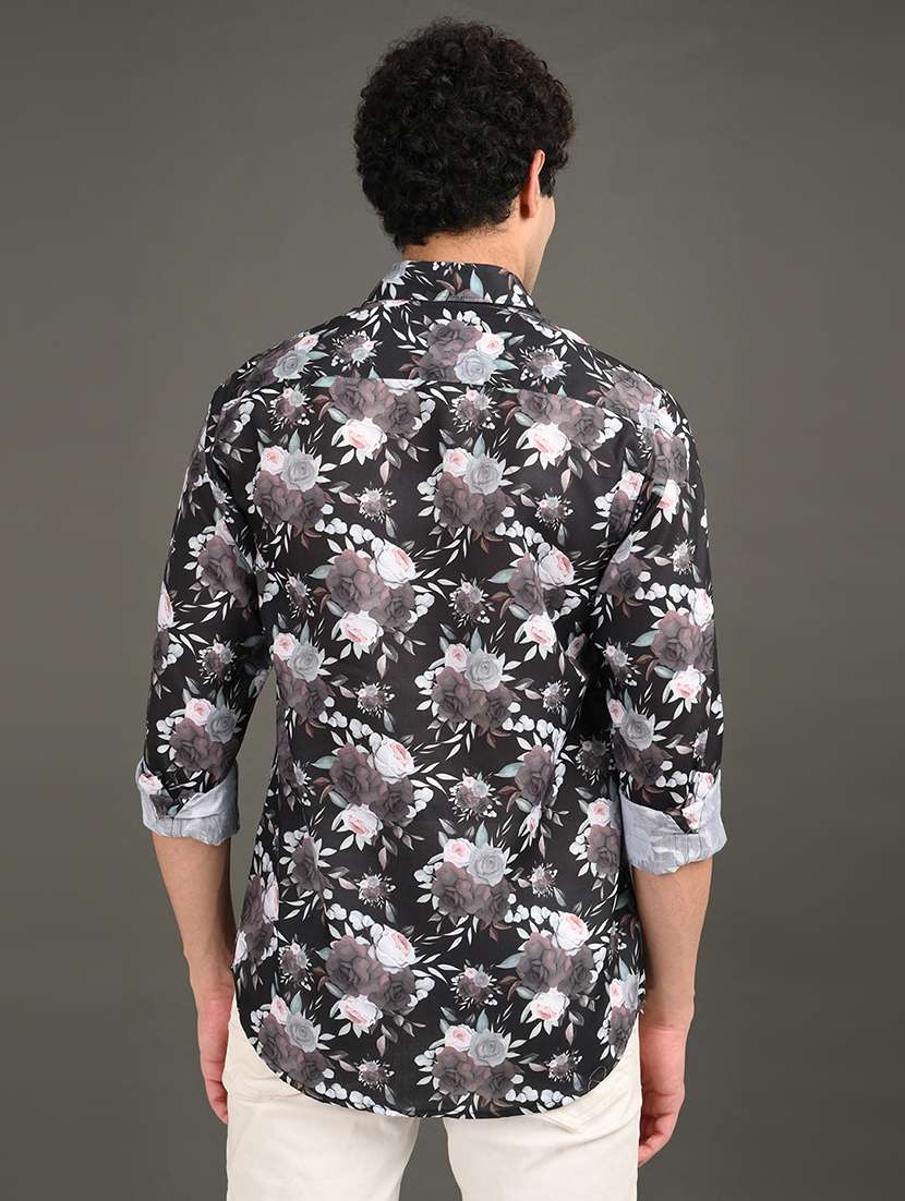 men printed long sleeve regular fit casual shirt - 21982224 -  Standard Image - 2