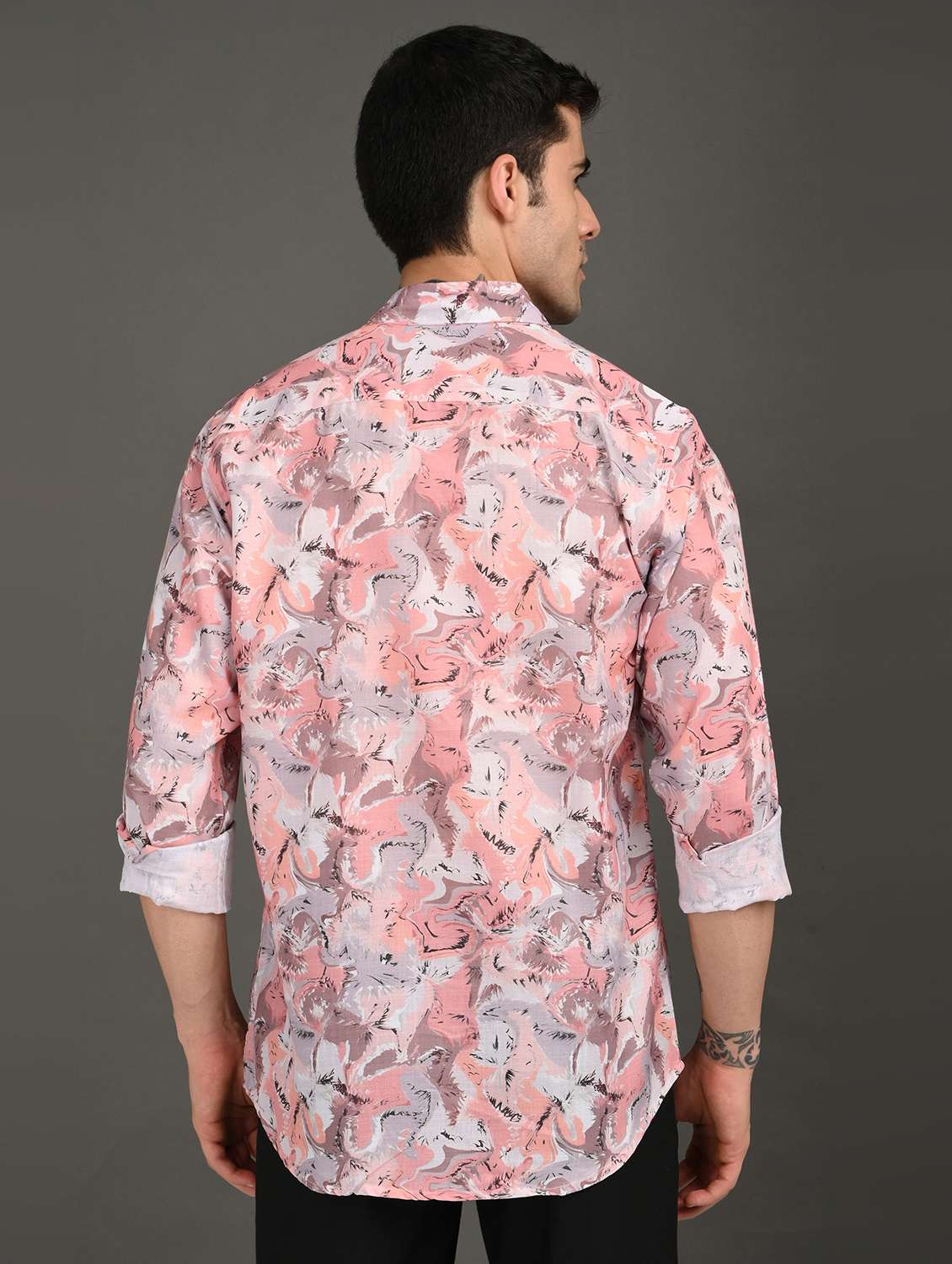 men printed long sleeve regular fit casual shirt - 21982225 -  Standard Image - 2