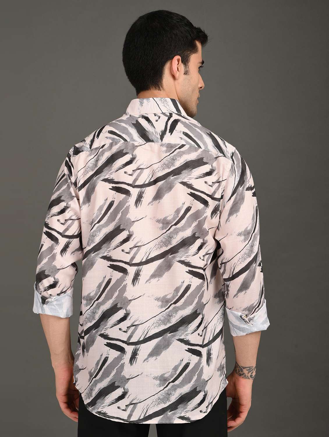 men printed long sleeve regular fit casual shirt - 21982228 -  Standard Image - 2