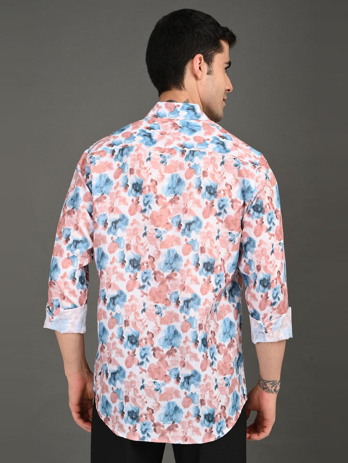 men printed long sleeve regular fit casual shirt - 21982230 - Standard Image - 2
