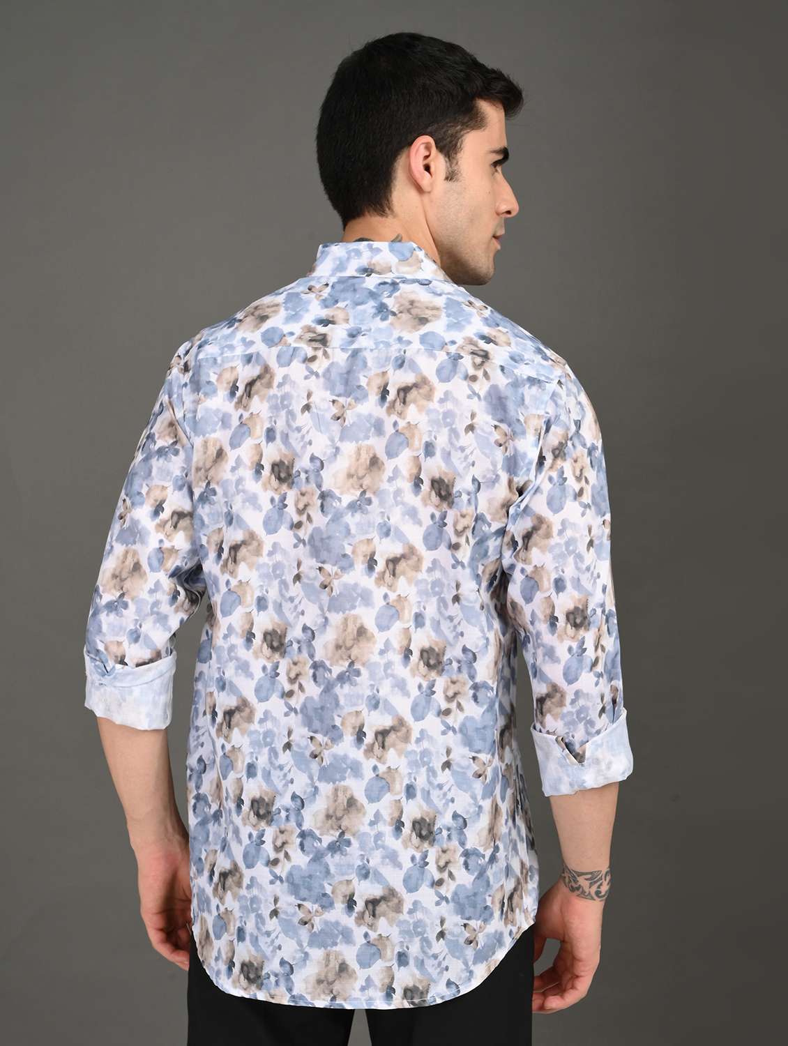 men printed long sleeve regular fit casual shirt - 21982231 -  Standard Image - 2