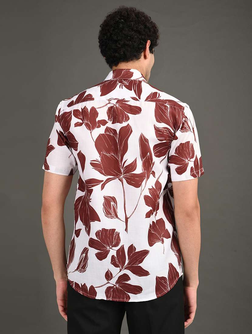 men printed short sleeve regular fit casual shirt - 21982242 -  Standard Image - 2