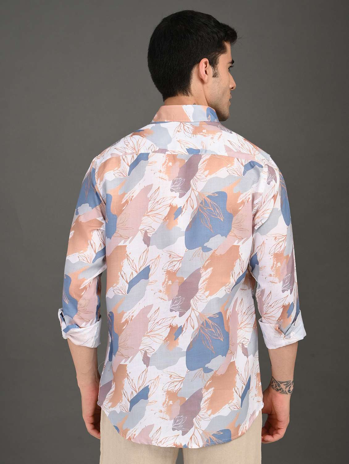 men printed long sleeve regular fit casual shirt - 21982251 -  Standard Image - 2