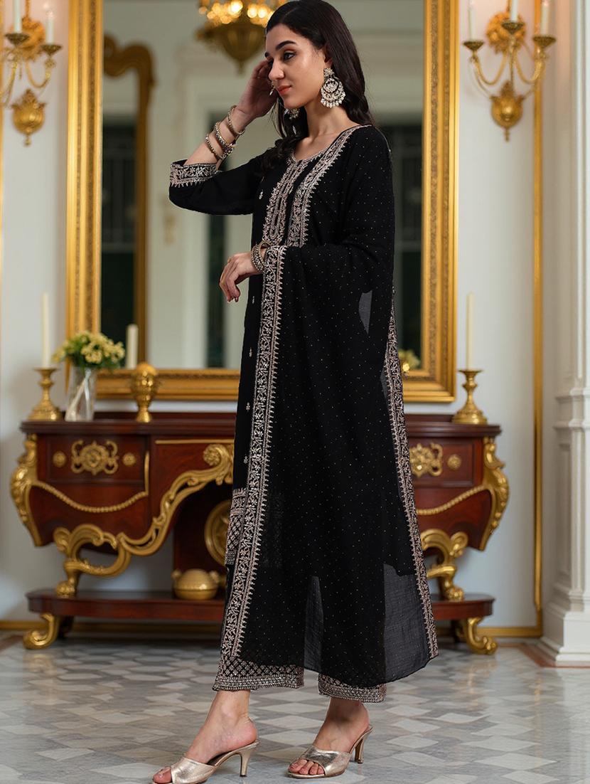 black silk blend coord set - 21982263 - Standard Image - 2