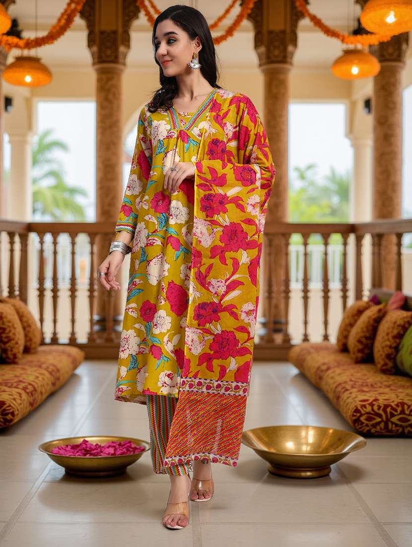 multi colored rayon suit set - 21982265 - Standard Image - 2