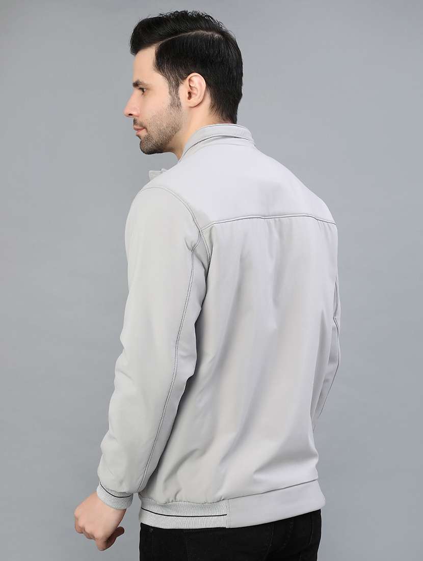 men solid long sleeve regualr fit casual jacket - 21982318 -  Standard Image - 2