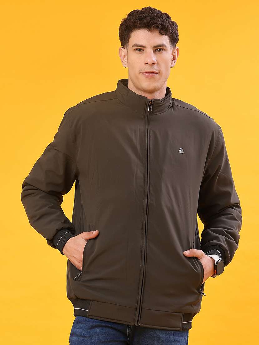 men solid long sleeve bomber jacket - 21982320 -  Standard Image - 2