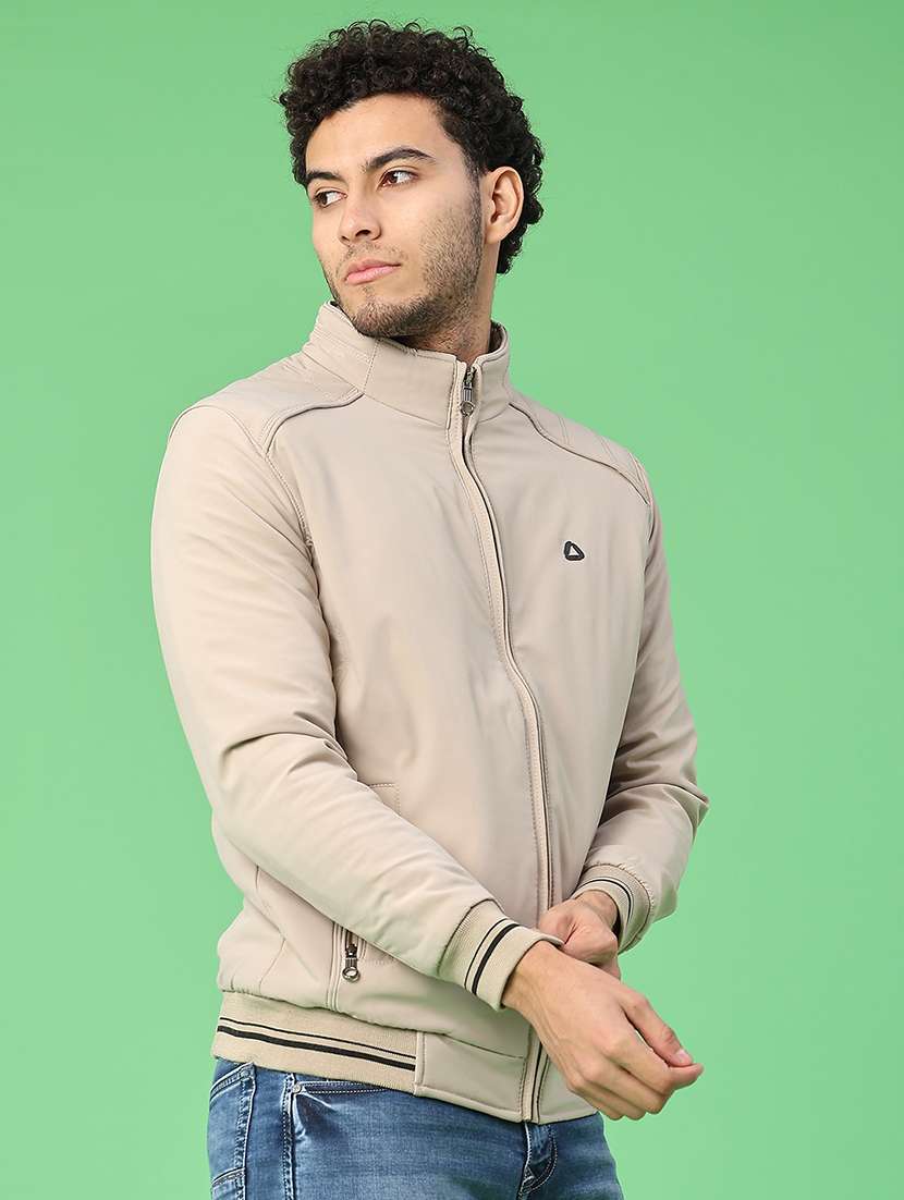 men solid long sleeve bomber jacket - 21982321 -  Standard Image - 2