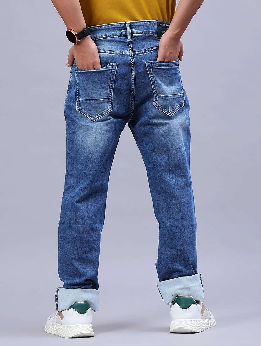 men washed mid rise full length jeans - 21982421 -  Standard Image - 2