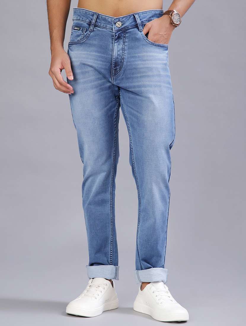 men washed mid rise full length jeans - 21982422 -  Standard Image - 2