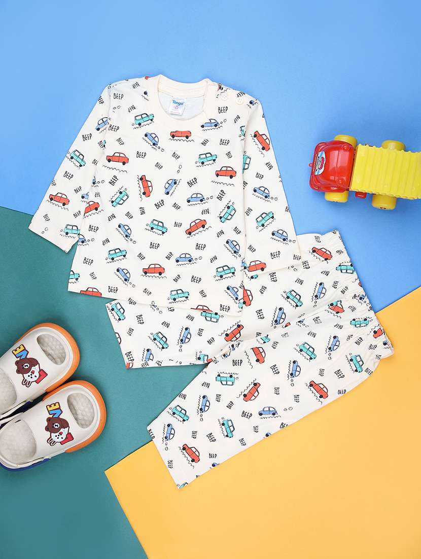 kids printed t-shirt and pajama co-ord set