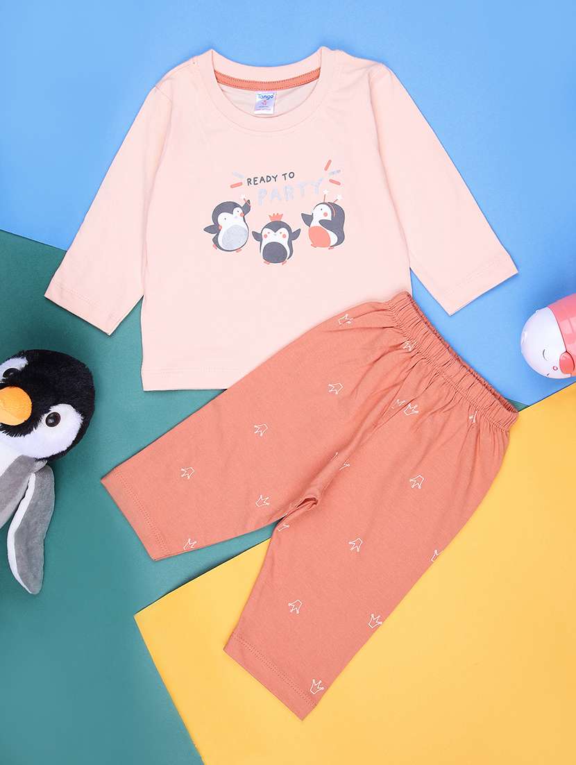kids printed t-shirt and pajama co-ord set