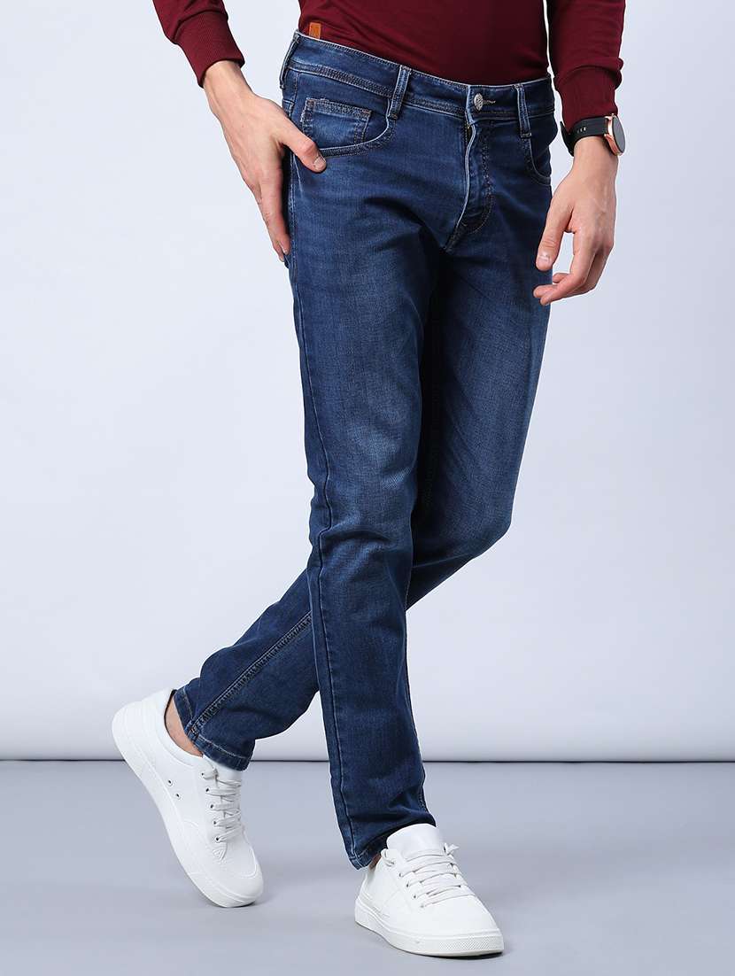 Men Washed Mid Rise Full Length Jeans - 21982461 -  Standard Image - 2