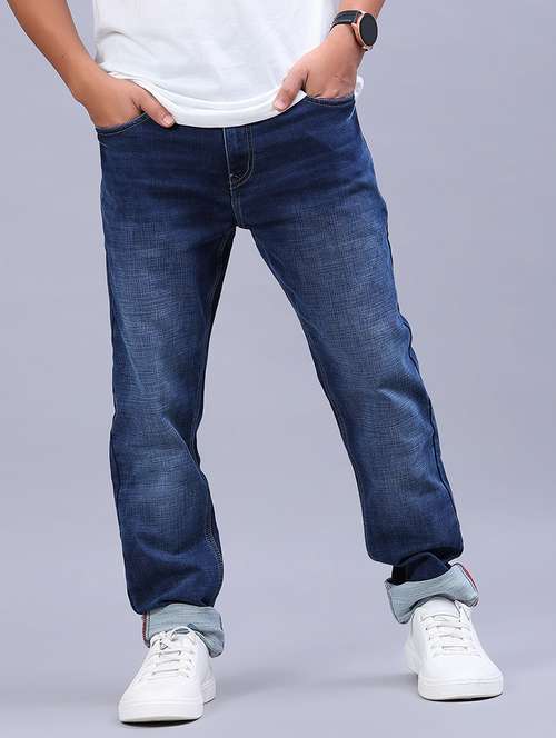 men washed mid rise full length jeans - 21982462 -  Standard Image - 0