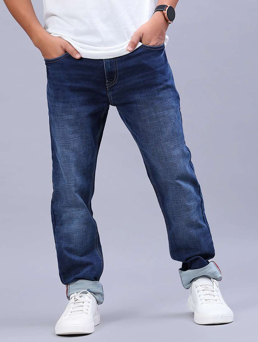 men washed mid rise full length jeans - 21982462 -  Zoom Image - 0