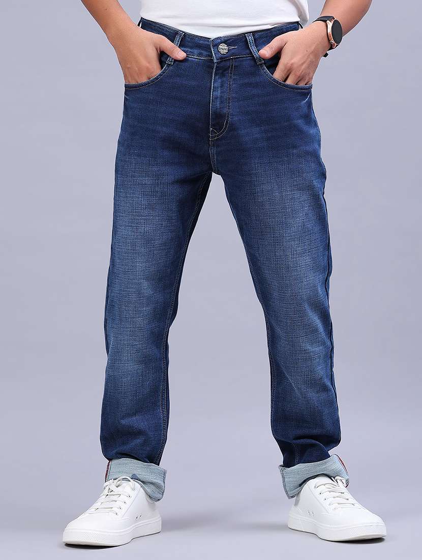 men washed mid rise full length jeans - 21982462 - Standard Image - 2