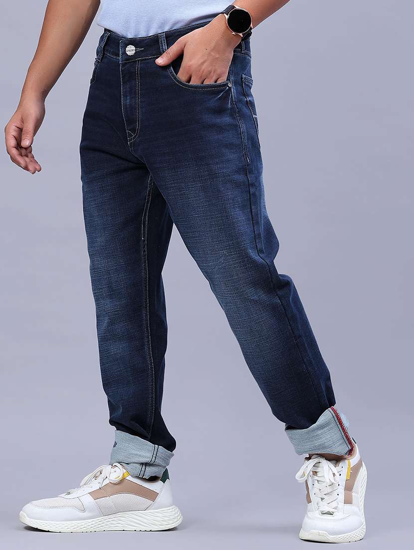 Men Washed Mid Rise Full Length Jeans - 21982463 -  Standard Image - 2
