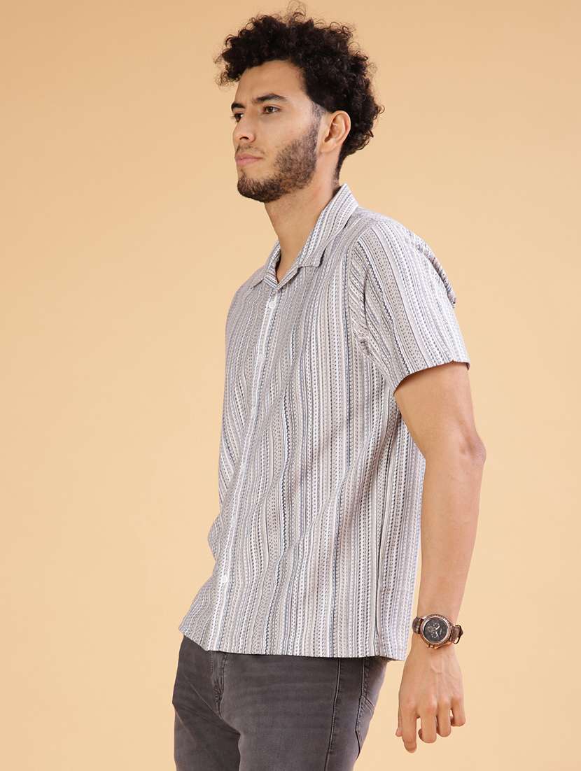 men self design short sleeve regular fit casual shirt - 21982465 -  Standard Image - 2