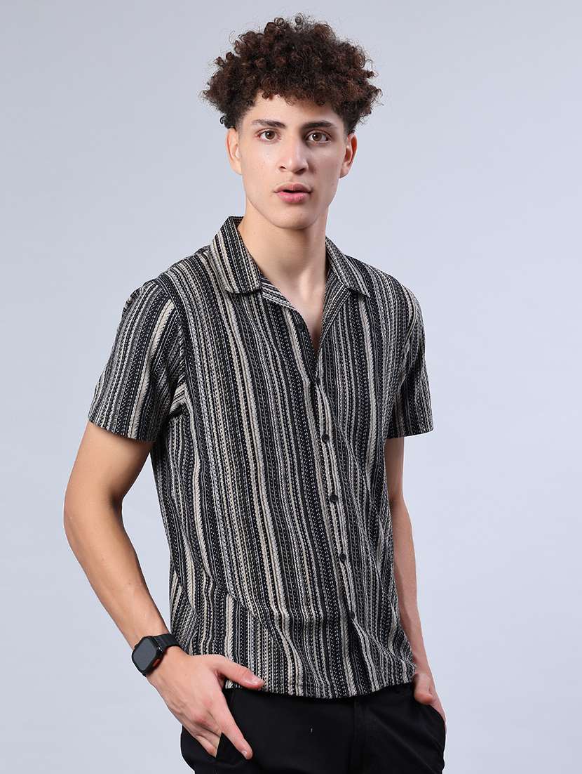 men self design short sleeve regular fit casual shirt - 21982466 -  Standard Image - 2