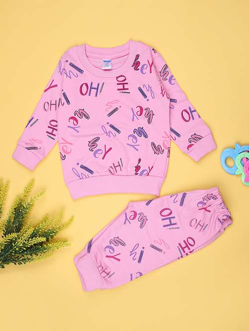 kids printed t-shirt and pajama co-ord set - 21982573 - Standard Image - 0