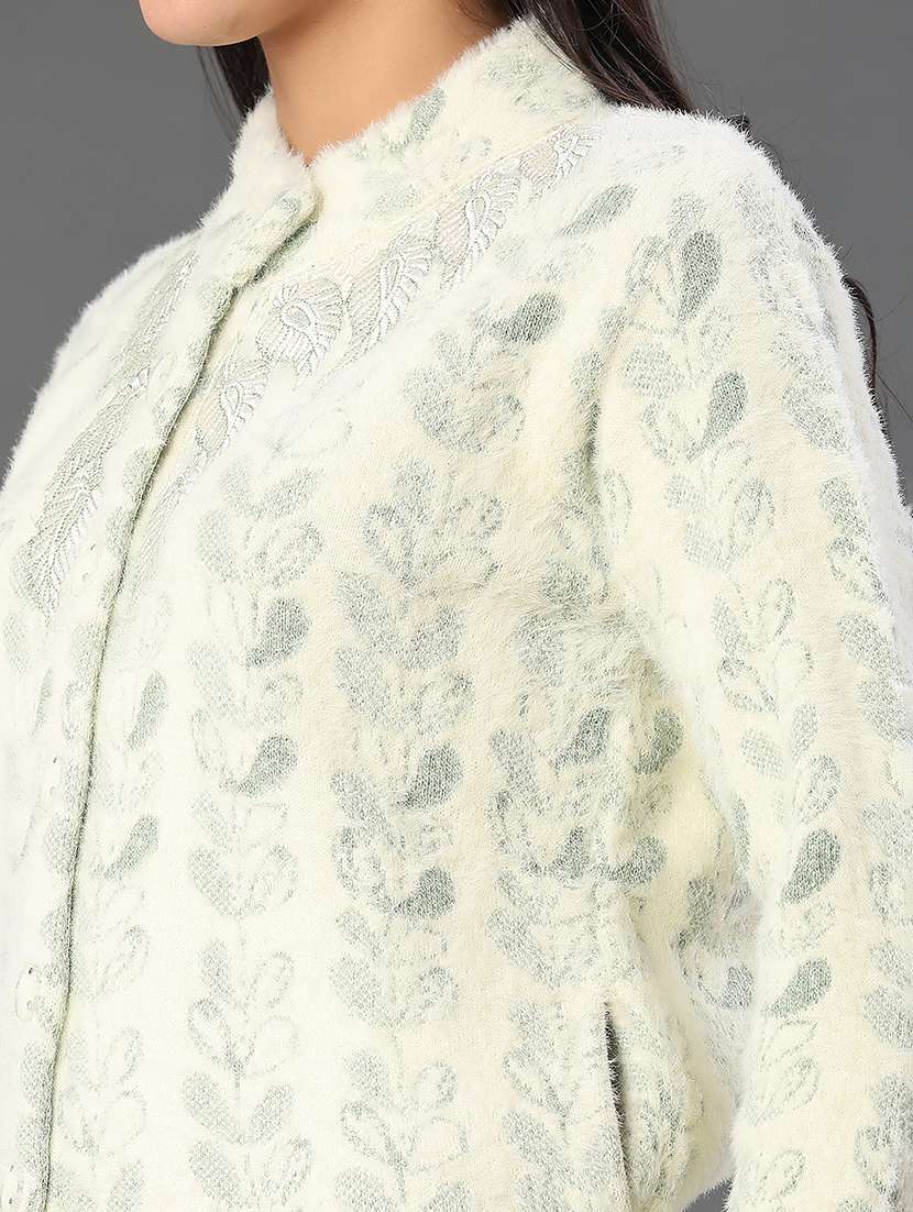 women self designed long sleeve cardigan - 21982635 -  Standard Image - 2