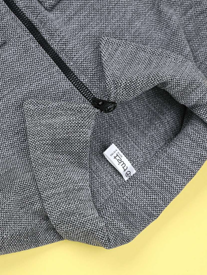 boys solid collared long sleeve shacket - 21982668 -  Standard Image - 2