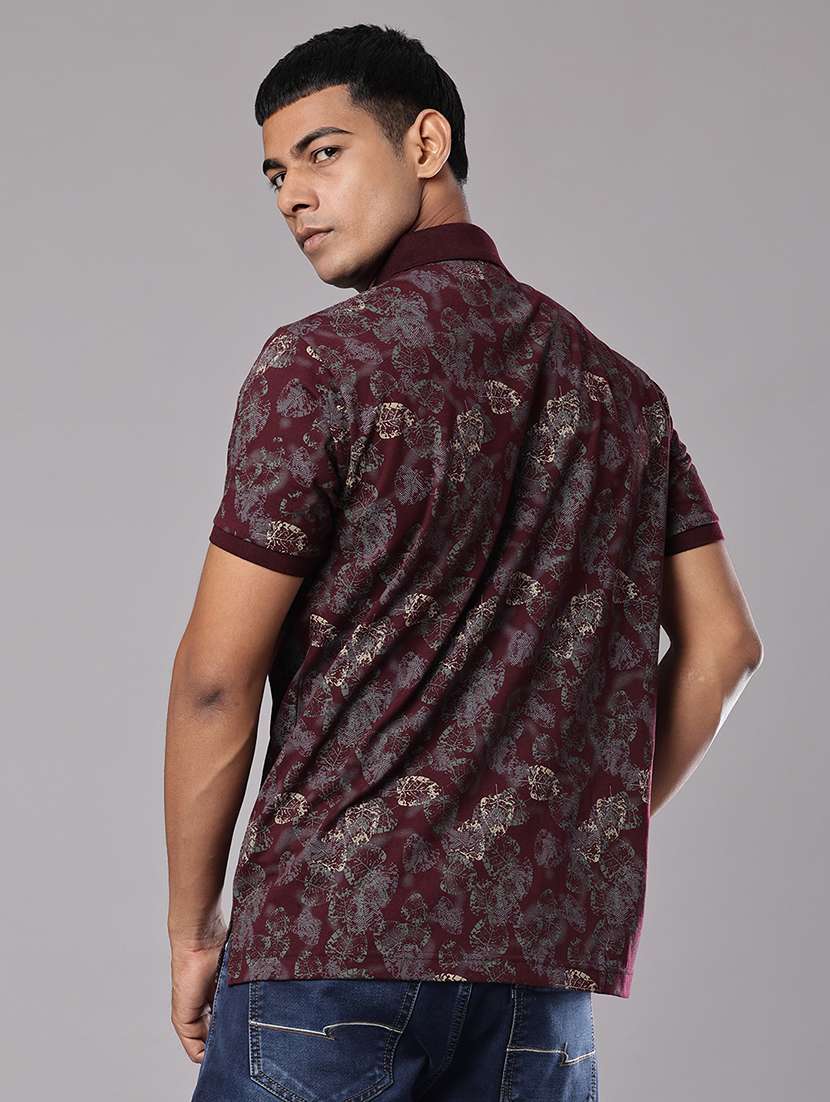 men printed short sleeve regular fit polo t-shirt - 21982683 -  Standard Image - 2