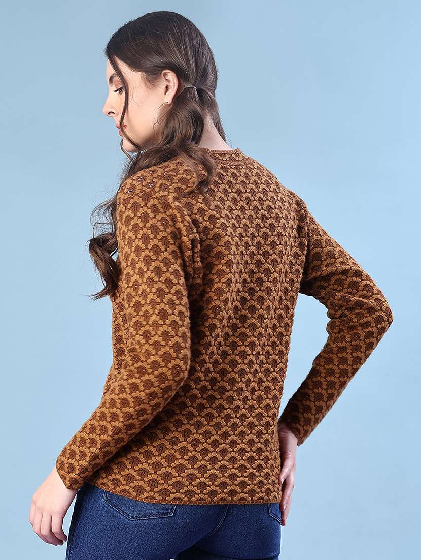 women self design long sleeve cardigan - 21982803 -  Standard Image - 2