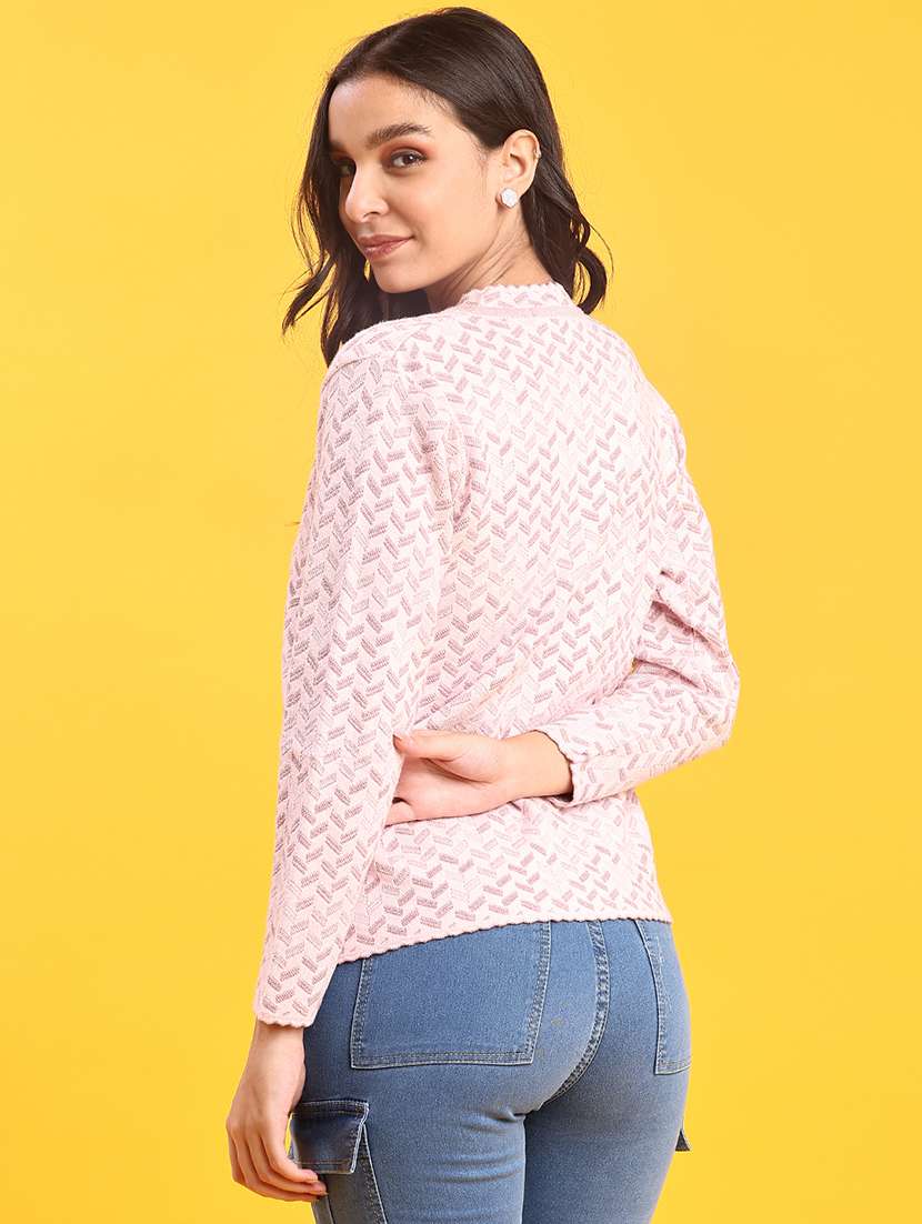 women self design long sleeve cardigan - 21982804 -  Standard Image - 2