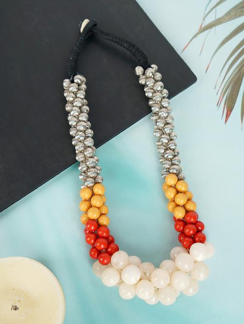 ethnic tribal handmade resin beaded fashion necklace - 21982830 -  Standard Image - 0