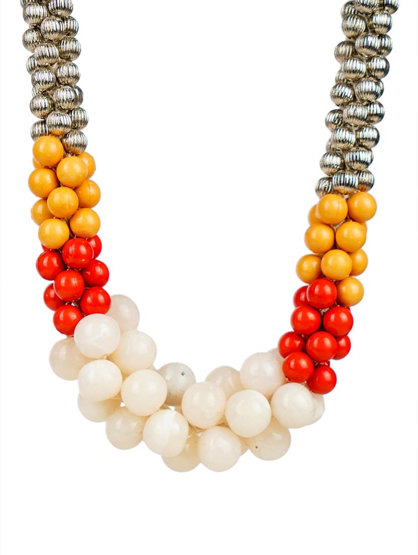 ethnic tribal handmade resin beaded fashion necklace - 21982830 - Standard Image - 2