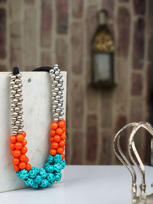 ethnic tribal handmade resin beaded fashion necklace - 21982831 -  Standard Image - 0