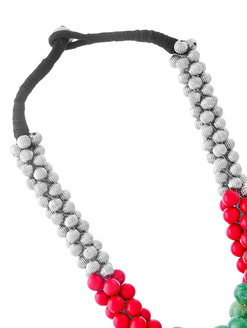 ethnic tribal handmade resin beaded fashion necklace - 21982837 - Standard Image - 2
