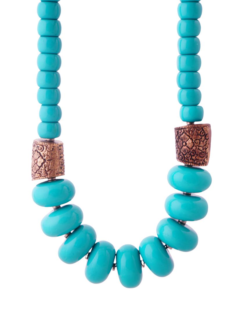ethnic tribal handmade resin beaded fashion long necklace - 21982845 - Standard Image - 2