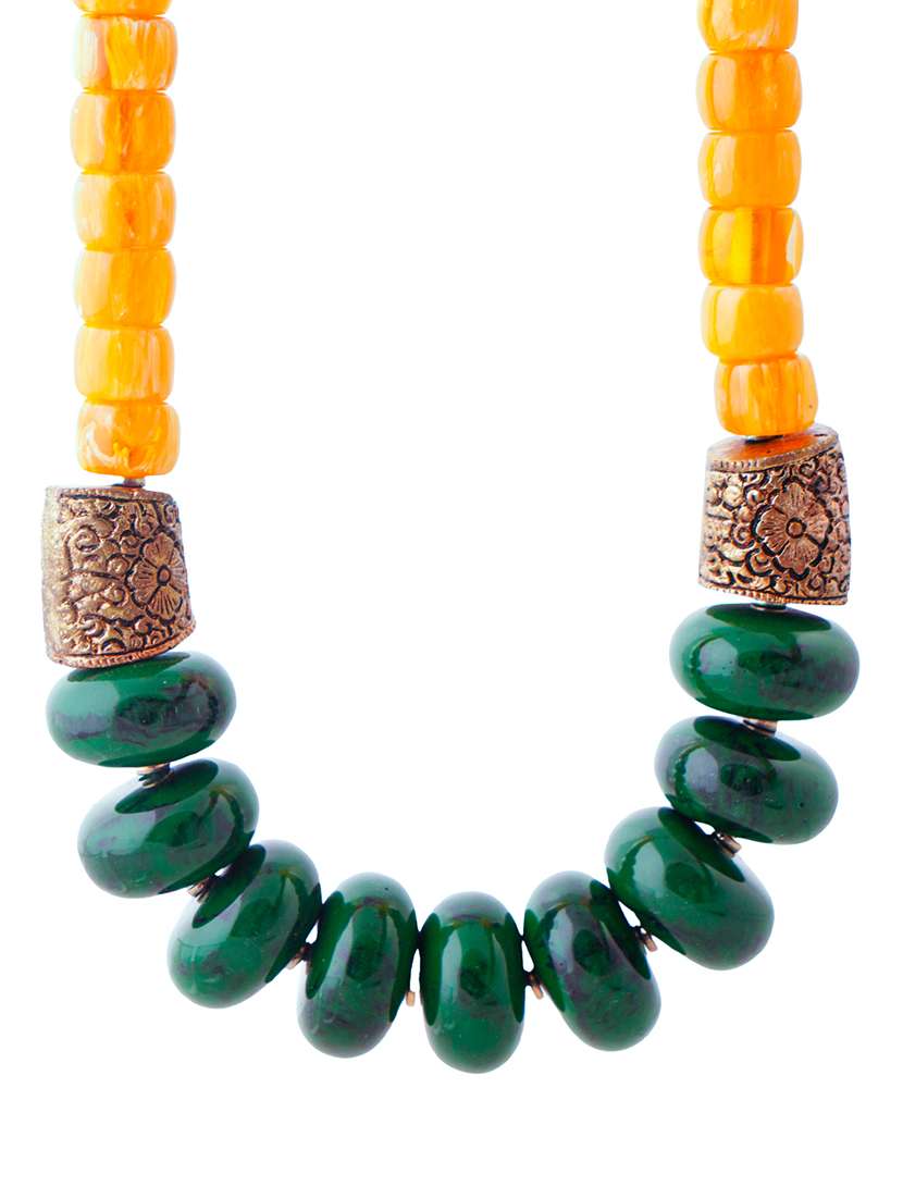 ethnic tribal handmade resin beaded fashion long necklace - 21982846 -  Standard Image - 2