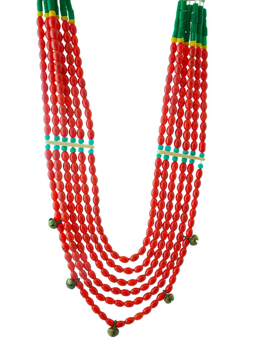 ethnic naga tribal handmade resin beaded fashion long necklace - 21982850 - Standard Image - 2