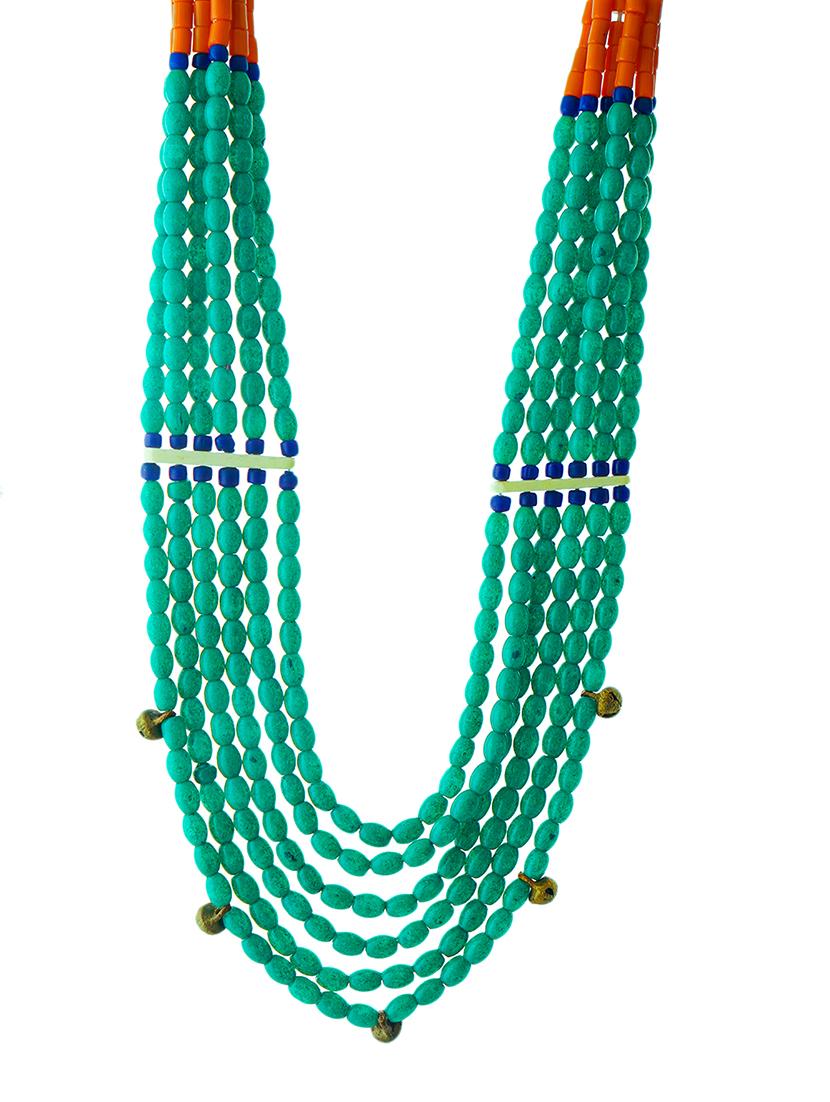 ethnic naga tribal handmade resin beaded fashion long necklace - 21982851 - Standard Image - 2