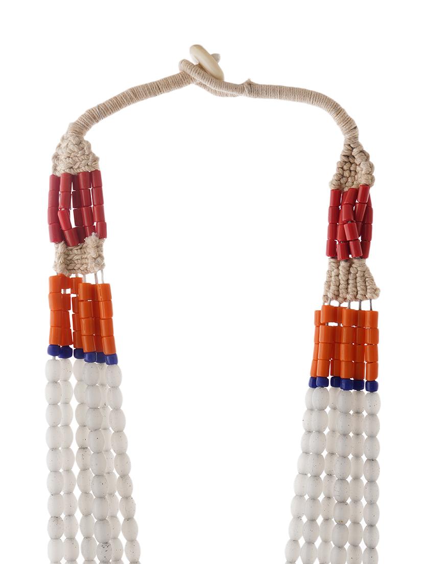 ethnic naga tribal handmade resin beaded fashion long necklace - 21982853 - Standard Image - 2