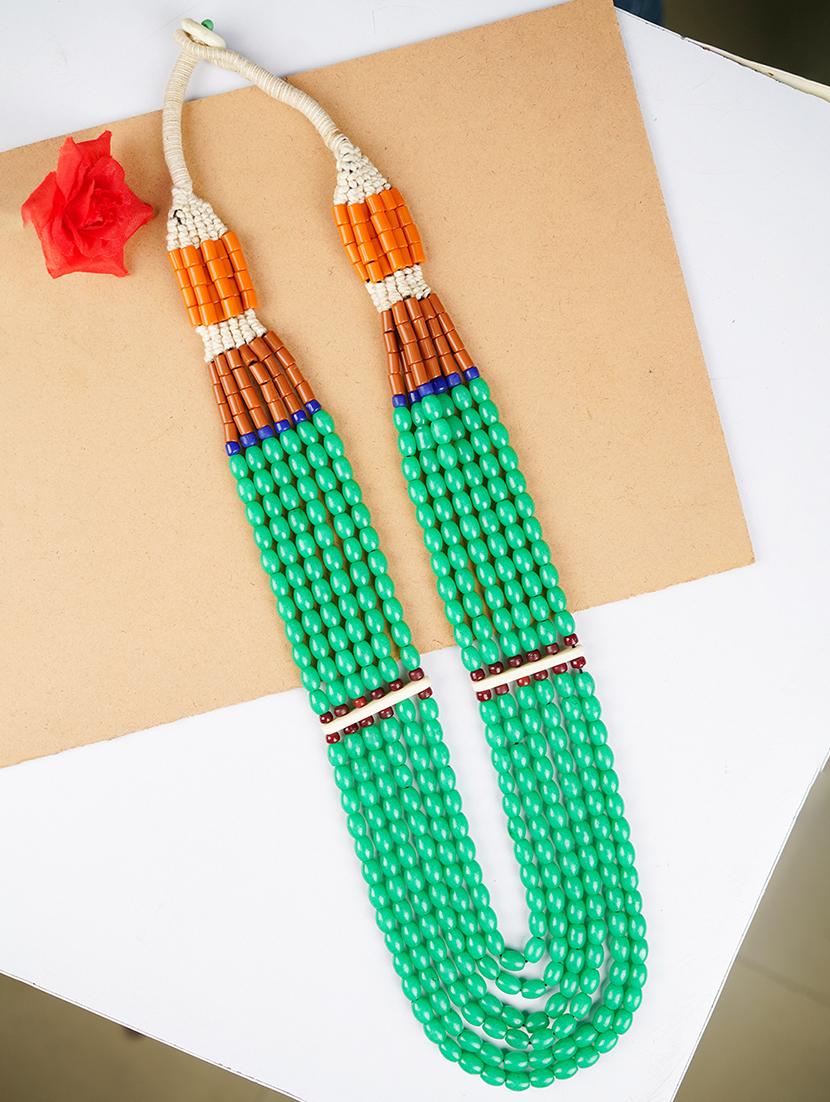 ethnic naga tribal handmade resin beaded fashion long necklace - 21982854 - Zoom Image - 0