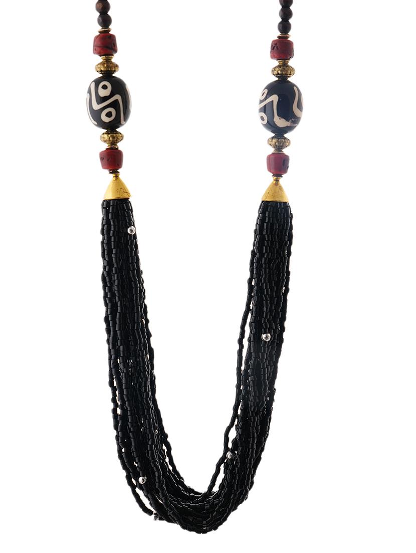 ethnic naga tribal handmade resin beaded fashion long necklace - 21982859 - Standard Image - 2