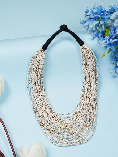 ethnic tribal handmade resin beaded fashion long necklace - 21982862 - Standard Image - 0