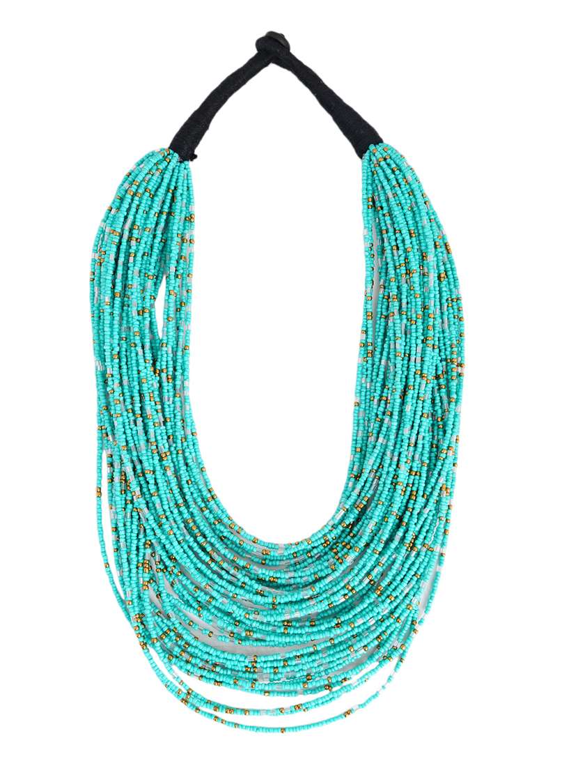 ethnic tribal handmade resin beaded fashion long necklace - 21982864 -  Standard Image - 2