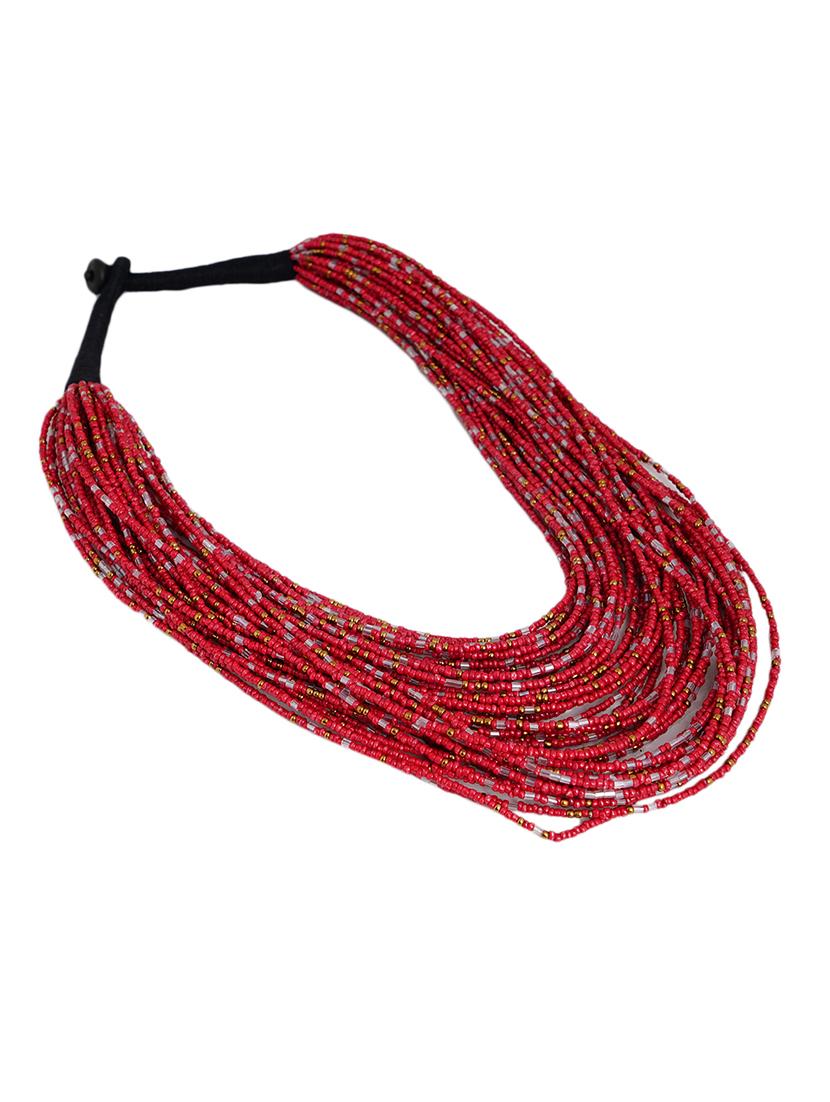 ethnic tribal handmade resin beaded fashion long necklace - 21982865 - Standard Image - 2