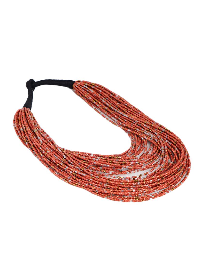 ethnic tribal handmade resin beaded fashion long necklace - 21982866 - Standard Image - 2