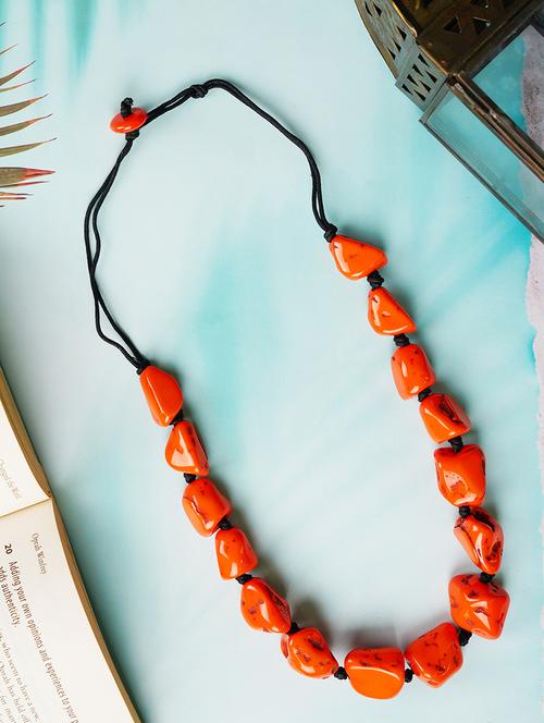 ethnic tribal handmade resin beaded fashion necklace - 21982869 - Standard Image - 0