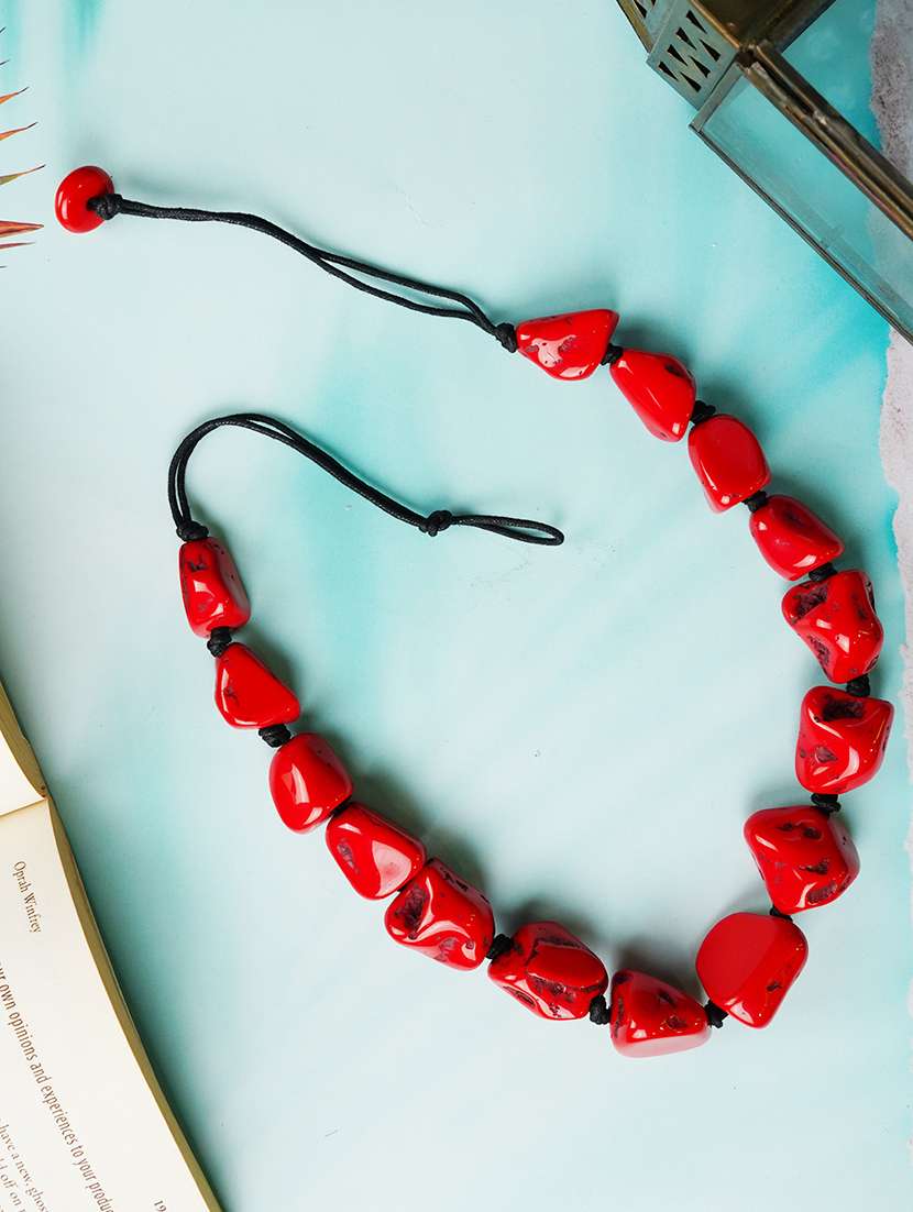 ethnic tribal handmade resin beaded fashion necklace - 21982871 -  Zoom Image - 0
