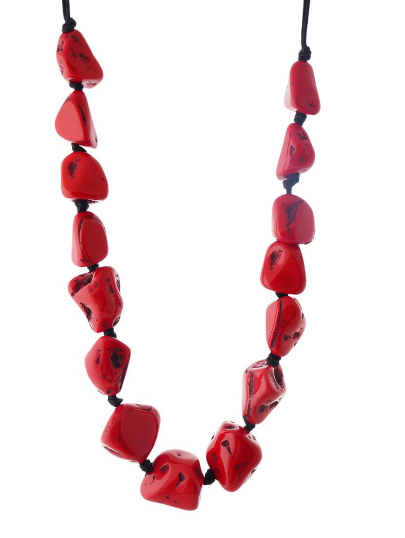 ethnic tribal handmade resin beaded fashion necklace - 21982871 - Standard Image - 2